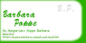 barbara poppe business card